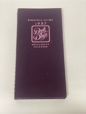 Virginia Slims 1987 Book of Days Engagement Calendar Vintage Ephemera No Writing